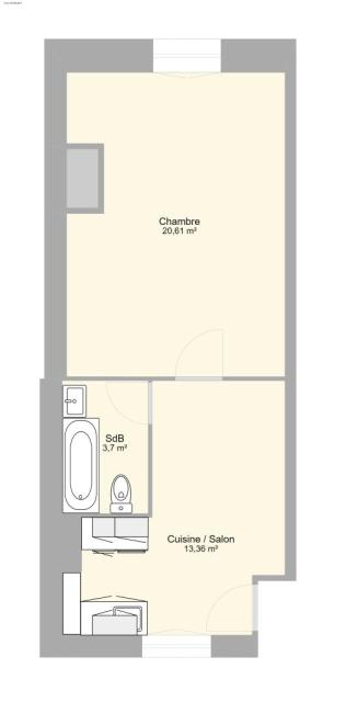 Location appartement T2 Vienne - Photo 4