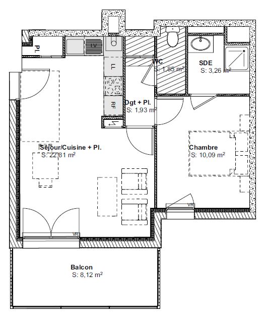 Location appartement T2 Tours - Photo 2