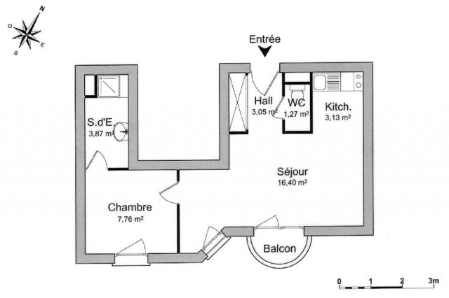 Location appartement T2 Caen - Photo 4