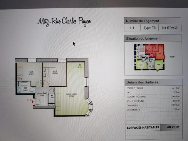 Location appartement T3 Metz - Photo 2