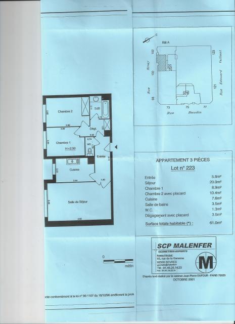Location appartement T3 Levallois Perret - Photo 3