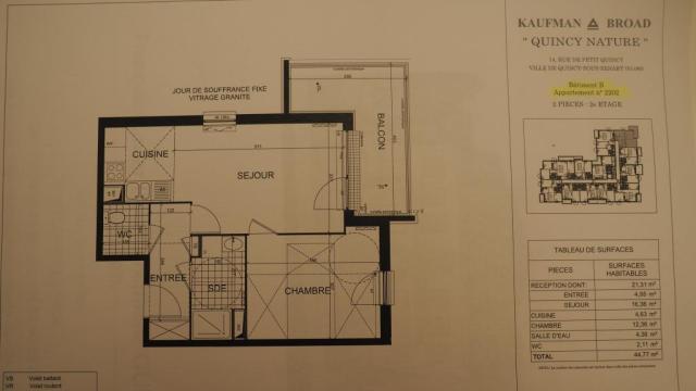 Location appartement T2 Quincy sous Senart - Photo 2