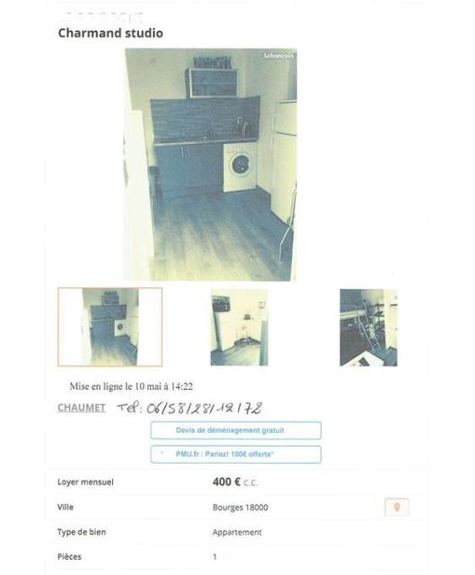 Location maison F2 Bourges - Photo 1