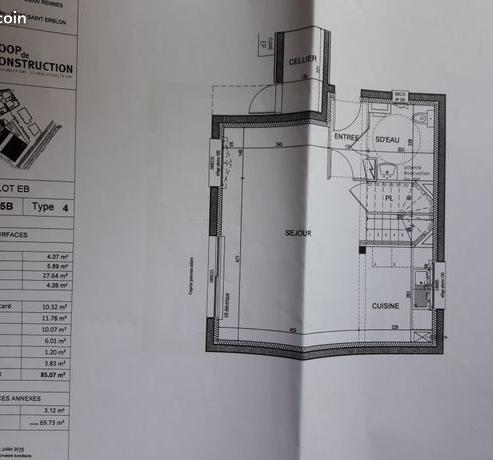 Location maison F4 St Erblon - Photo 2