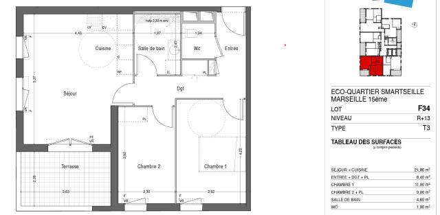 Location appartement T3 Marseille 15 - Photo 5