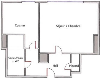 Location appartement T1 Grenoble - Photo 4