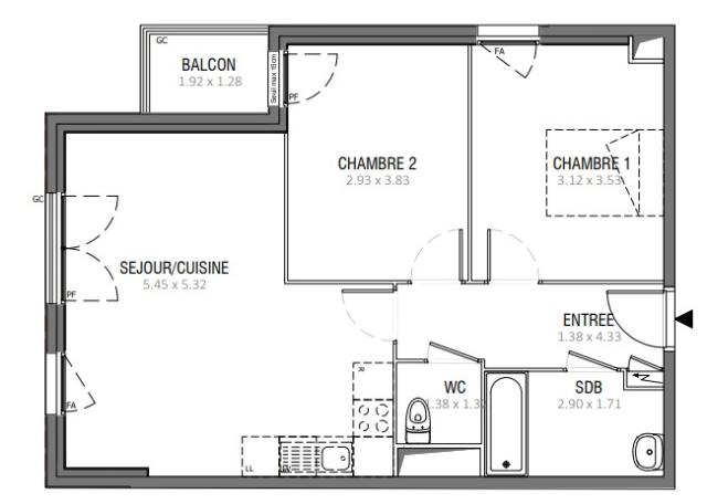 Location appartement T3 Roissy en Brie - Photo 2