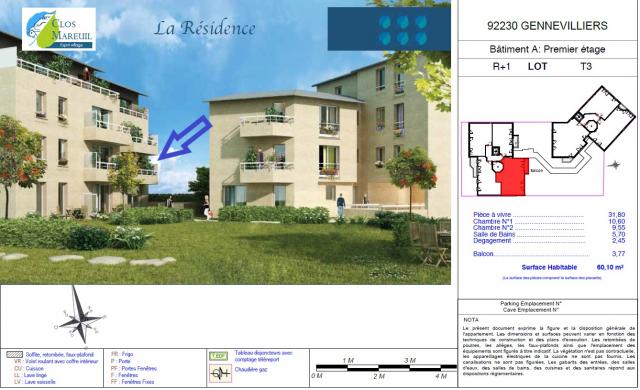 Location appartement T3 Gennevilliers - Photo 8