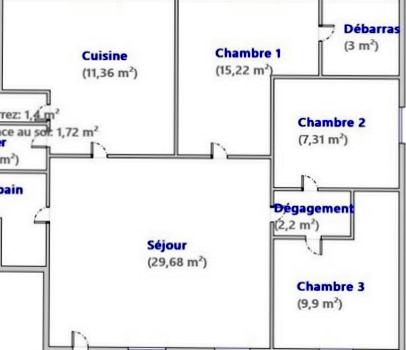 Location appartement T4 Rougemont le Chateau - Photo 7