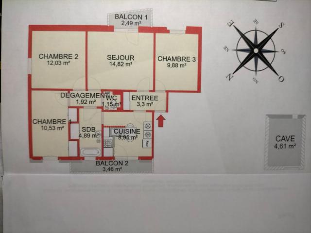 Location appartement T4 Mulhouse - Photo 2