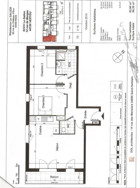 Location appartement T3 Reze - Photo 2