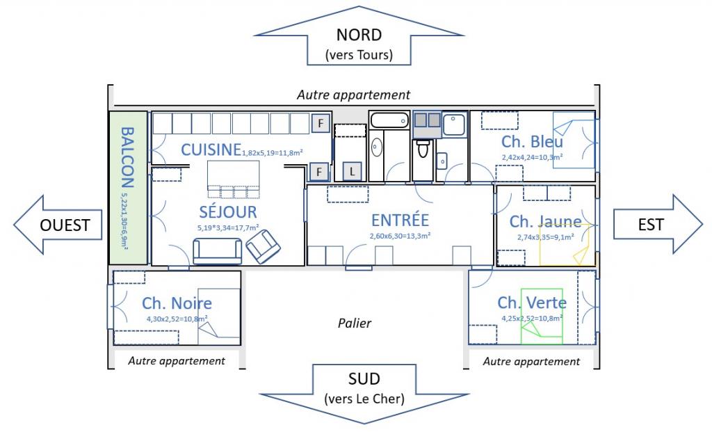 Location chambre Tours - Photo 1