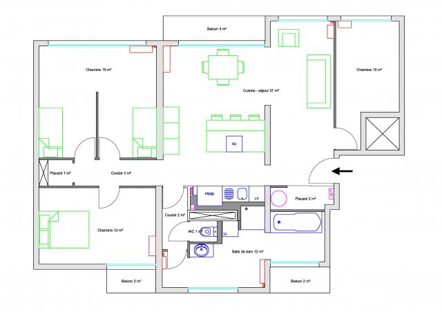 Location appartement T4 Nancy - Photo 3