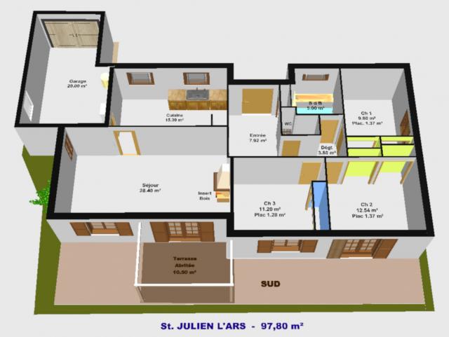 Location maison F4 St Julien l'Ars - Photo 5