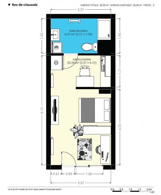 Location appartement T1 St Andre Lez Lille - Photo 5