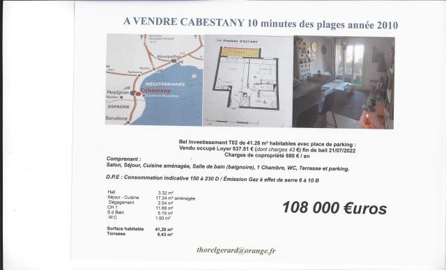 Location appartement T2 Cabestany - Photo 2