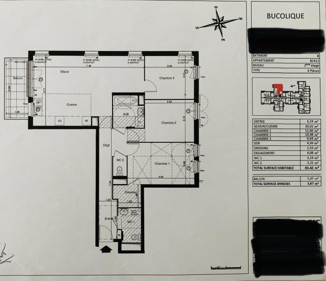 Location appartement T4 Franconville - Photo 5