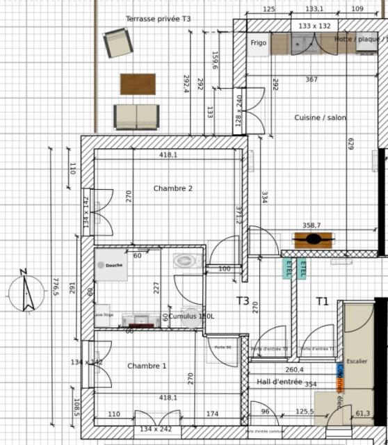 Location appartement T3 Larnod - Photo 2