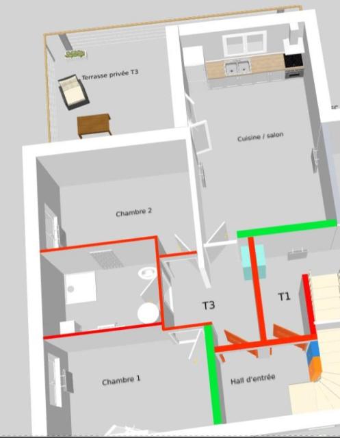 Location appartement T3 Larnod - Photo 3