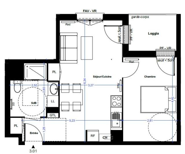 Location appartement T2 Le Petit Quevilly - Photo 2