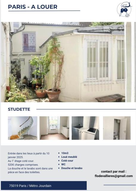 Location studio Paris 19 - Photo 1