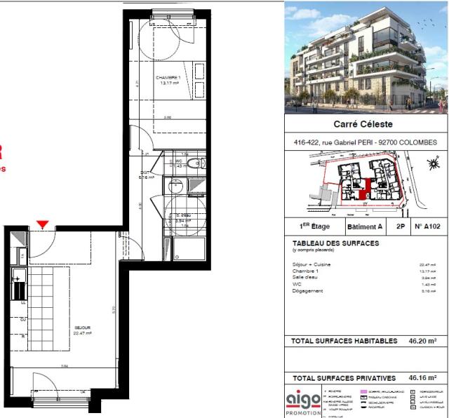 Location appartement T2 Colombes - Photo 8