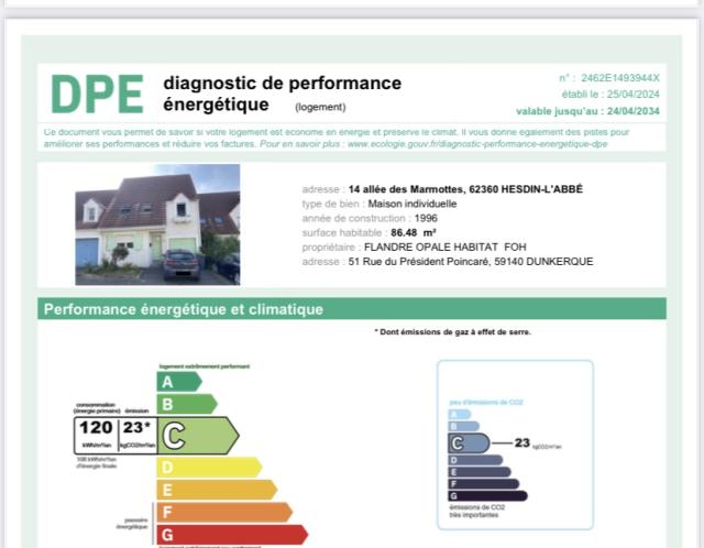 Location maison F4 Hesdin l'Abbe - Photo 5