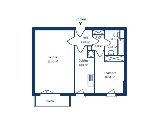 Location appartement T2 Pontoise - Photo 2