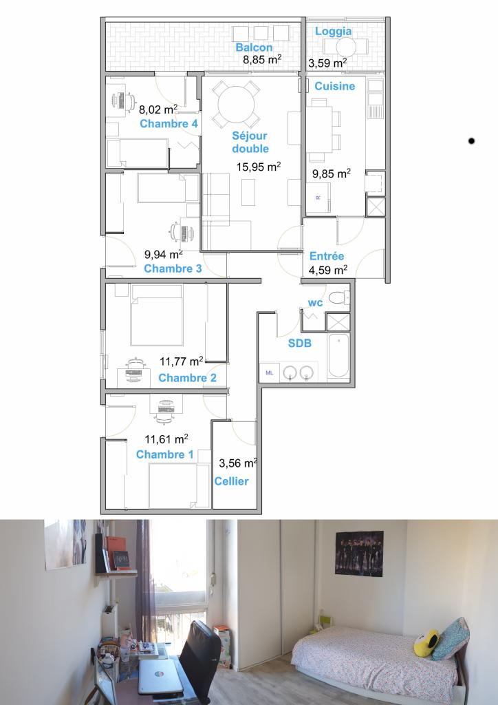 Location chambre Grenoble - Photo 3