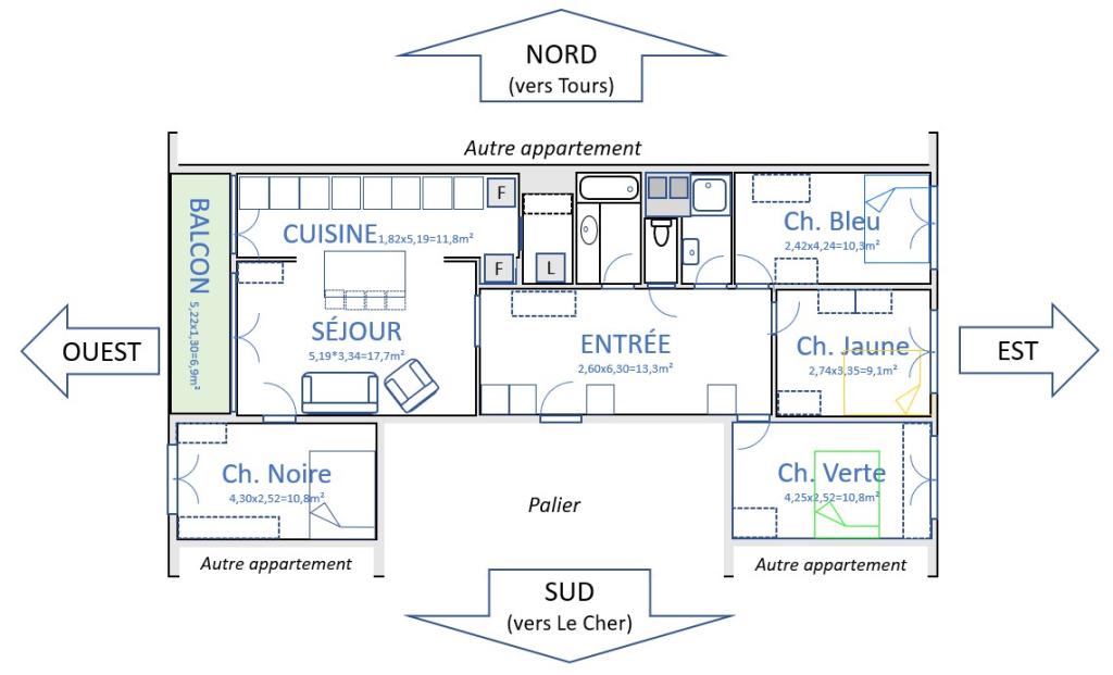 Location chambre Tours - Photo 1