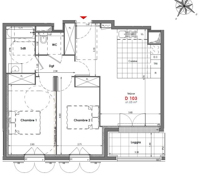 Location appartement T3 Clamart - Photo 3