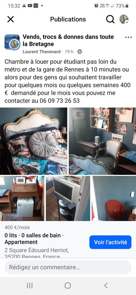 Location chambre Rennes - Photo 1